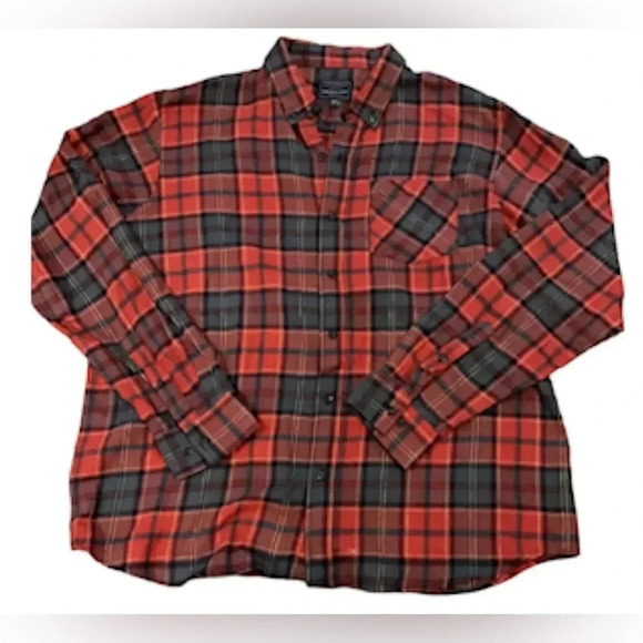 Jackson Hole flannel shirt Red & gray 100% cotton Men’s size XXL - Picture 1 of 10